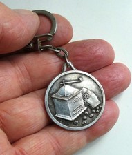 Ancien porte clé métal Moulin Café Grain Moudre... Chez Manu Caromb. Années 60.