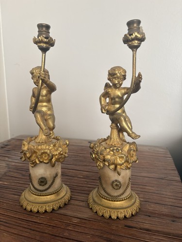 Paire bougeoirs candelabre - de,