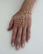 Bracelet  C Chaîne De Main Manito Passe Passo Pasa Paso Mano Bijoux Acier Gitans