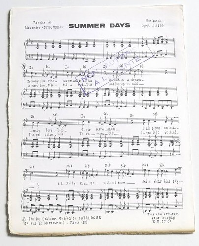 Partition vintage sheet music