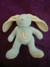 Doudou lapin bleu blanc
