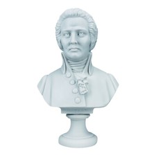 Statue sculpture en marbre moulé musicien musicien buste tête buste Mozart