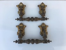 Paire d'anciennes poignées en laiton de piano / Quincaillerie / Ameublement