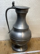 pichet chope canette en etain Haut 33cm poincon  Ancienne Fleur De Lys (n.1)