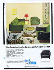 PUBLICITE ADVERTISING 054 1964 STEINER meuble fauteuil