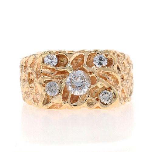 Jaune diamant homme bague - jaune,