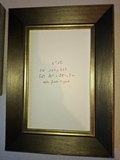 CADRE BOIS  noir filet argent