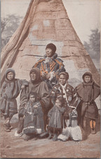 Zoo humain, famille Samoyède, Sibérie à Berlin  Carte postale - Zoo humain