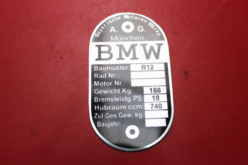 Plaque nom aluminium bmw - plaque,