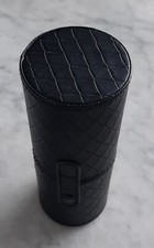 ETUI A LUNETTES Rigide NOIR - Forme Cylindre - Diam intérieur 5,5 cm - Vinyle -