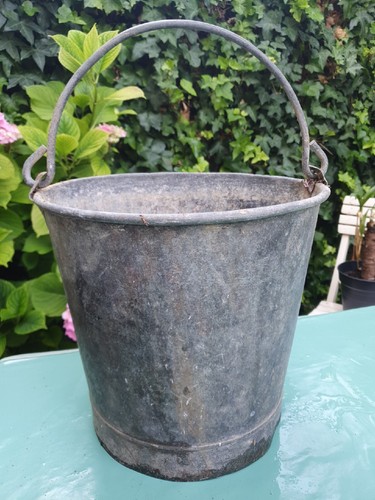 Ancienne seau zinc années - en,