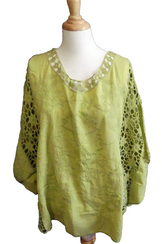 Tunique macramé brodé