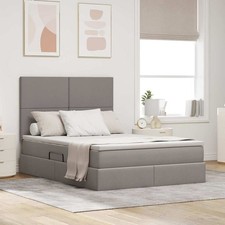 Lit de Rangement avec matelas avec tête de lit Cuir synthétique Moderne vidaXL v