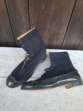 Paire Chaussures Bottines Anciennes Femme Mode 1900