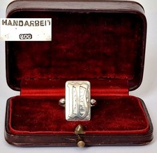 Bague Art Déco Sceau Argent