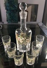 Service Liqueur Verre Emaillé
