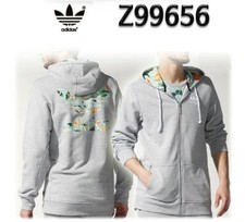 Veste Sweat Capuche Adidas Originals Aop Essentials Hooded Jacket Z99656 Gris L