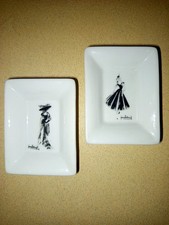 Paire de cendriers en porcelaine Balmain, collector