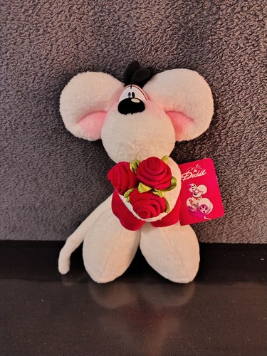 Peluche diddl salopette rouge - peluche,