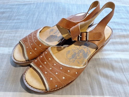 Brako leather wedge sandals - wedge,