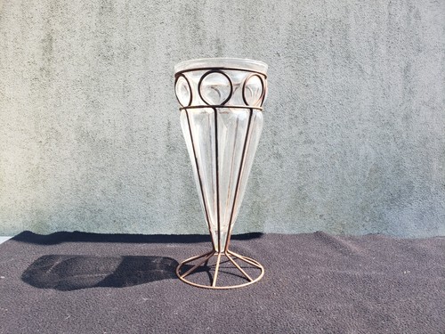 Vase verre soufflé art déco - verre,