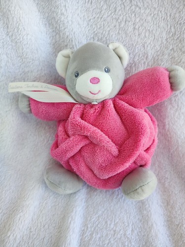 Doudou plume rose - plume, gris