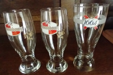 LOT DE 3 VERRES A BIERE DE