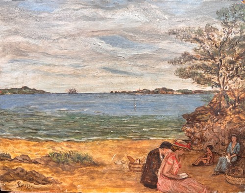 Tableau huile sur panneau - huile,