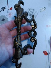 Ancien gros poignée de porte meuble armoire en laiton