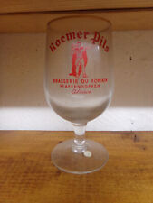Rare ancien verre bière rouge  collection bistrot brasserie  ROEMER PILS alsace