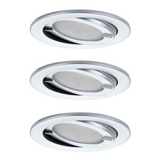 3 X Meuble Lampes Encastrées Set Micro Ligne Pivotant Chrome Mat IP44 20W G4