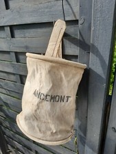 SEAU DE POMPIER EN TOILE  " VACHE A EAU " marqué ANCEMONT 