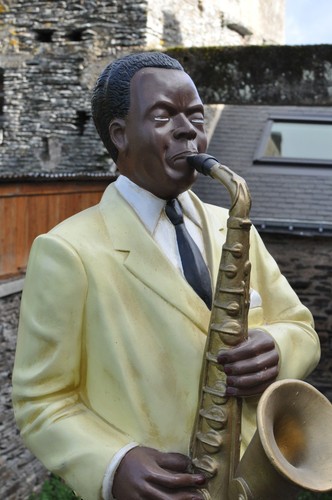 Statue jazz man résine - jazz,