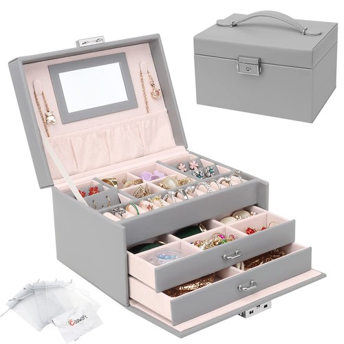 Boîte bijoux coffret à - à, bijoux,