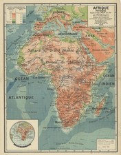Carte Afrique Vidal Lablache Indochine Algérie Maroc Tunisie AEF AOF France