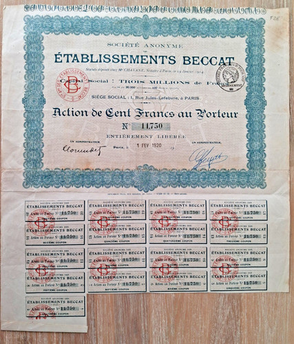 Action titre etablissements - titre,