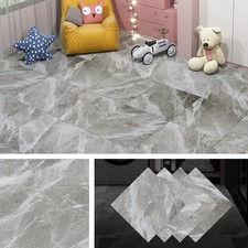 Dalle PVC Adhesive Sol Gris Clair Lino Sol Adhesif Salle de Bain Imperméable ...