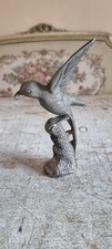 French Art Nouveau cast metal statue of a bird in flight, c 1900.