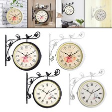 Horloge murale rétro double - horloge,