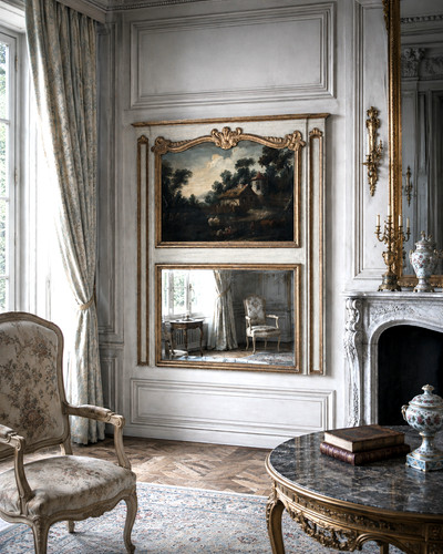 Ancien grand miroir - grand, trumeau