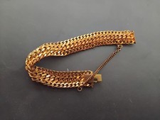 Bracelet en plaqué or maille américaine