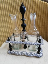 Serviteur huile vinaigre Fin 19 Ème Napoléon 3/bois noirci/Servant oil vinegar