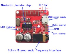 3.7V-5V Mini Bluetooth 4.1 MP3 Decoder Audio Receiver Lossless Amplifier Module