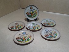 6 Assiettes à Raclette de GIEN numérotée de 1 à 6