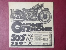 5/1936 PUB GNOME-RHONE MOTO 500 750 CC ORIGINAL FRENCH AD