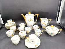 JOLI SERVICE A CAFE PORCELAINE ALLEMANDE VICTORIA ART DECO 1940-50