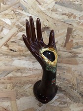 Ancienne Main Déco Porte Bagues Soliflore Céramique Multicolore Vintage