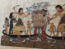 PAPYRUS EGYPTIEN VINTAGE PEINT