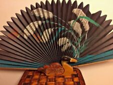 Antique Vintage Chinese Scroll Painting Duck Mallard Rose Chinese Fan Rare 😏