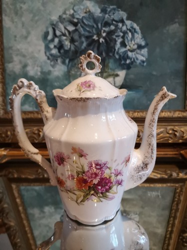 Cafetière floral porcelaine - cafetière,